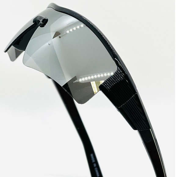 Sport Sunglasses Men's Half Frame‎ Silver Mirrored Lens Running Cycling Glasses - Picture 1 of 6